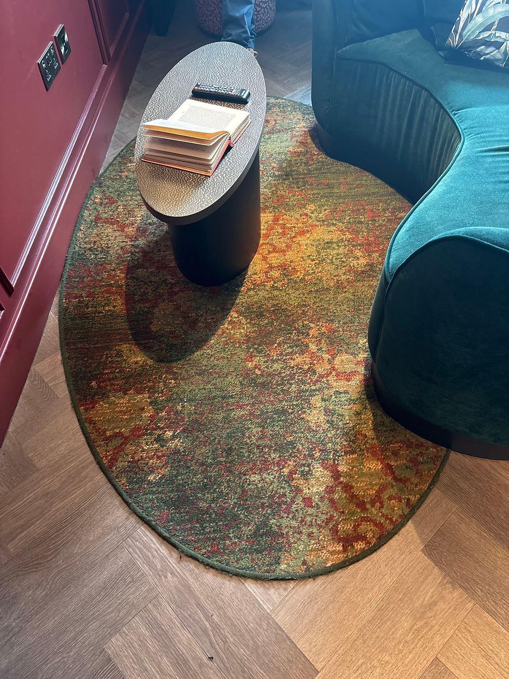 Lot 1896: Custom Abstract Distressed Area Rug by Bergman Design House & Ulster Carpets