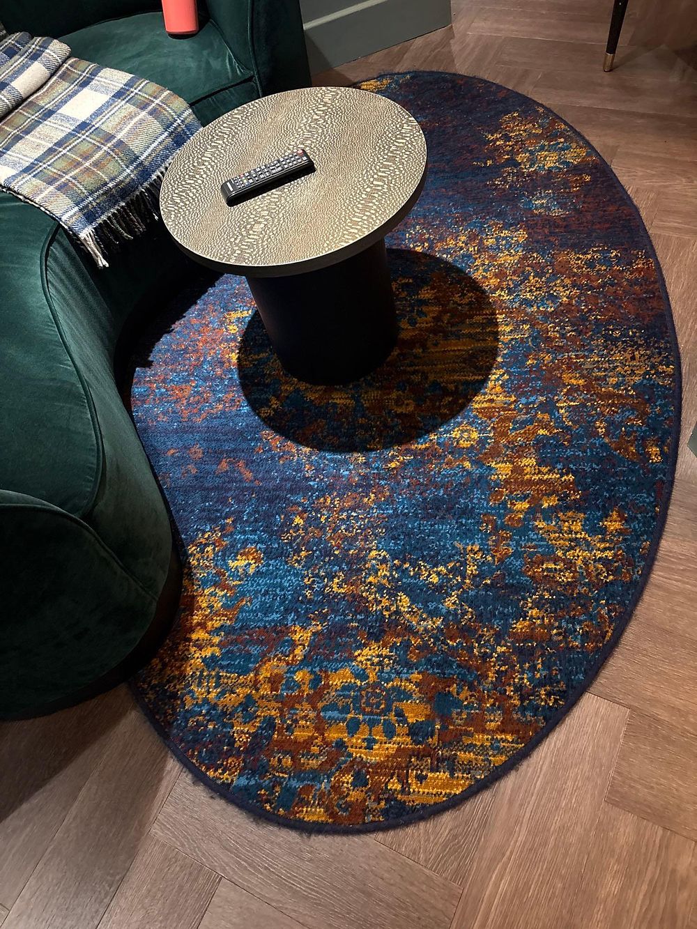 Lot 1899: Custom Abstract Distressed Area Rug by Bergman Design House & Ulster Carpets