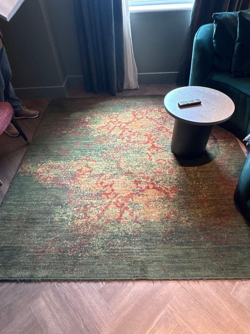 Lot 1947: Custom Abstract Distressed Area Rug by Bergman Design House & Ulster Carpets