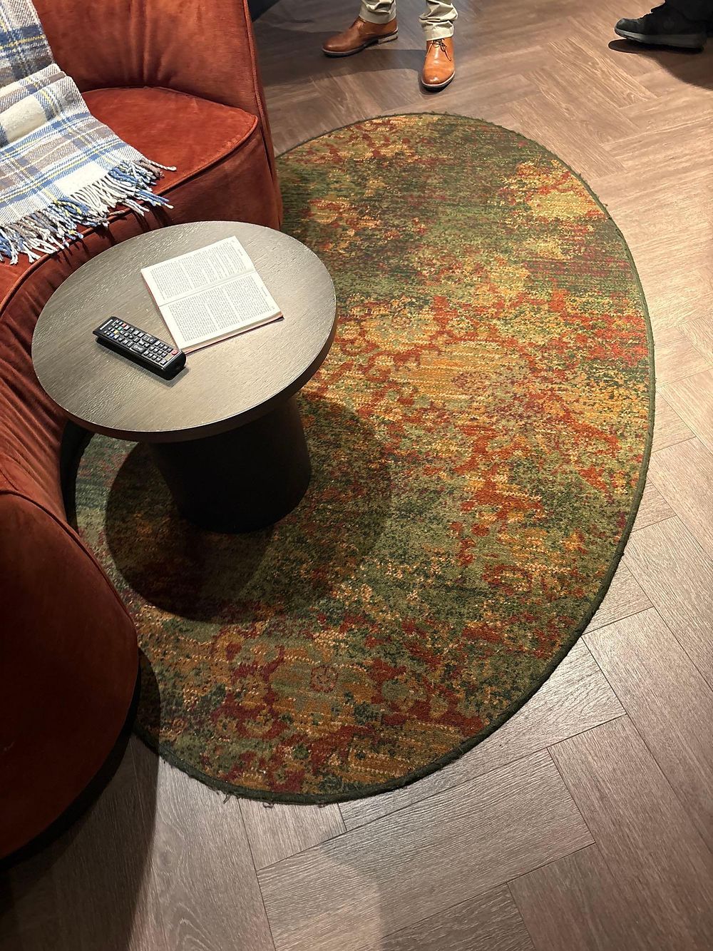 Lot 1966: Custom Abstract Oval Area Rug by Bergman Design House & Ulster Carpets Add a vibrant