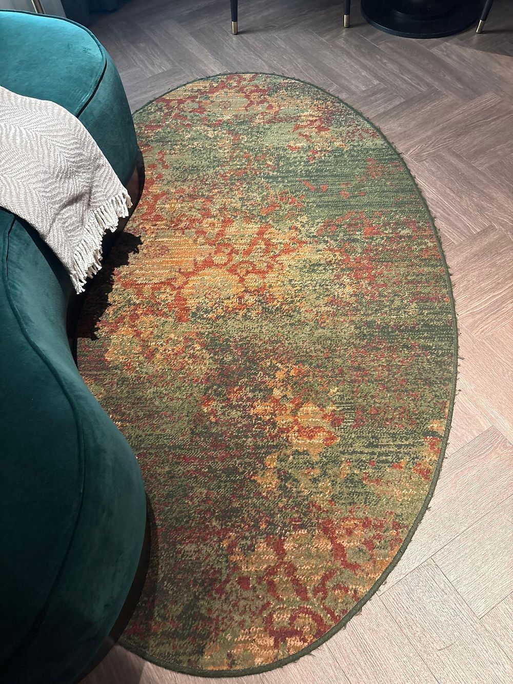 Lot 1970: Custom Abstract Oval Area Rug by Bergman Design House & Ulster Carpets Add a vibrant