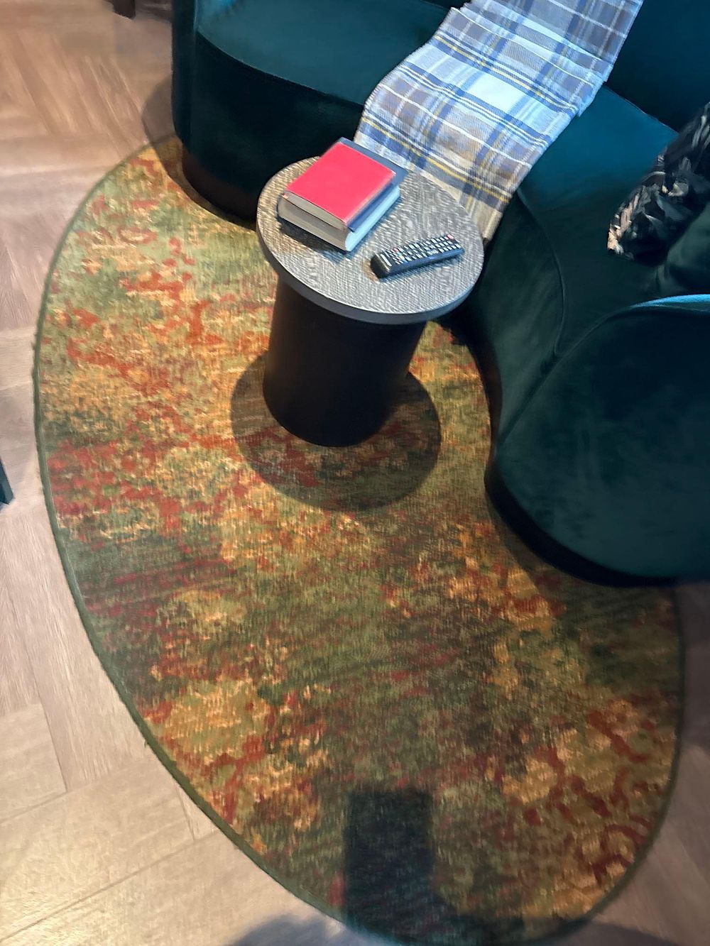 Lot 1986: Custom Abstract Oval Area Rug by Bergman Design House & Ulster Carpets Add a vibrant