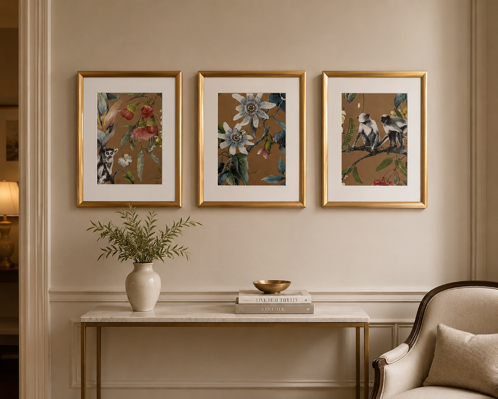 Lot 2477: 3 x framed wall art prints