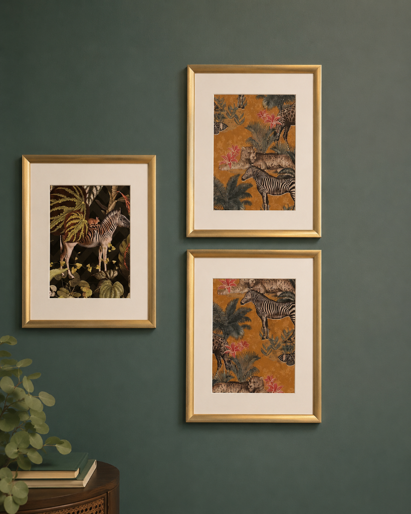 Lot 2484: 3 x framed wall art prints