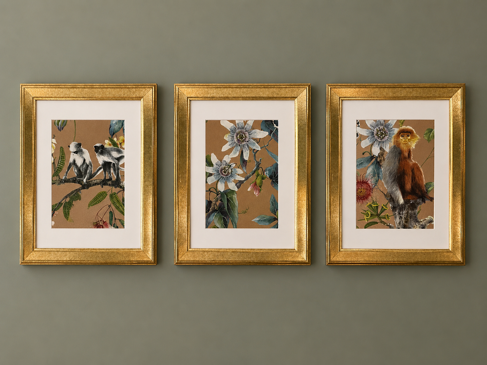 Lot 2493: 3 x framed wall art prints