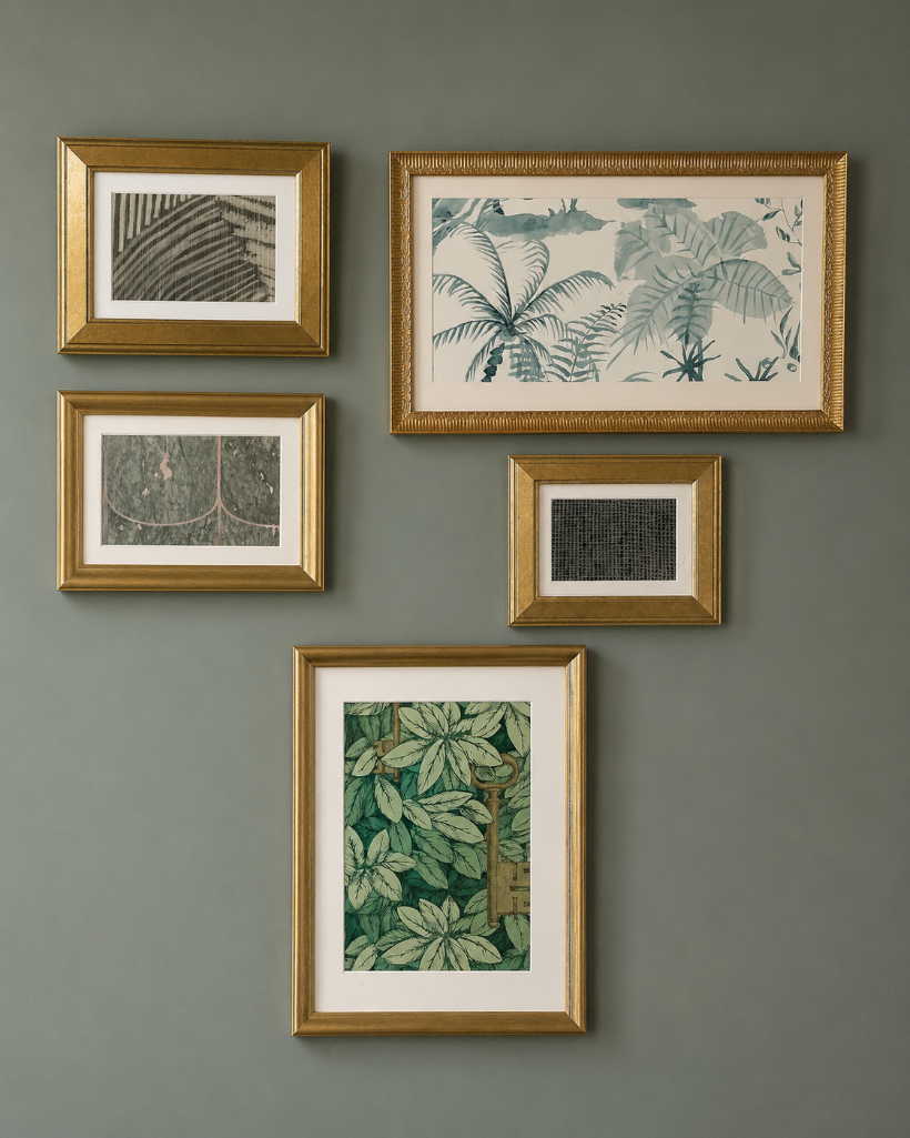 Lot 2517: 5 x framed wall art prints