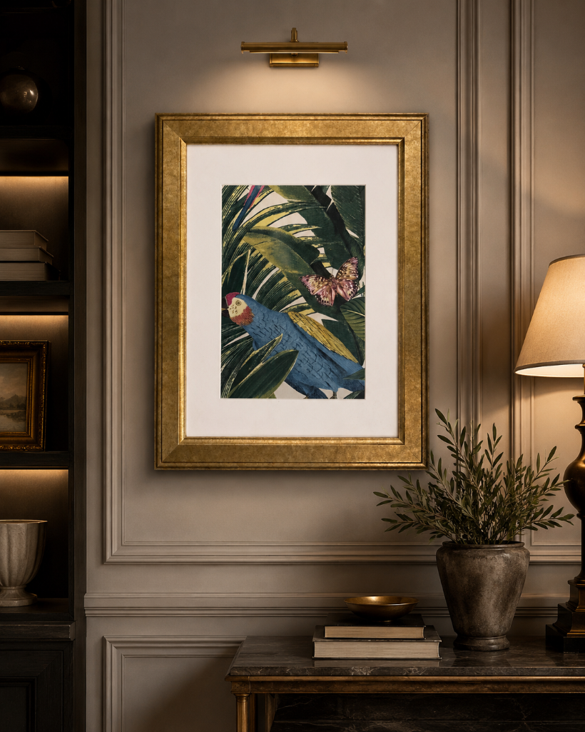 Lot 2523: A framed wall art print 48 x 28cm