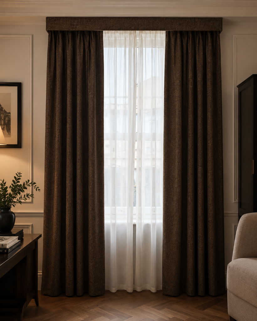 Lot 2569: 3 x pairs full lined pencil pleat drapes span 120 x 230cm drop