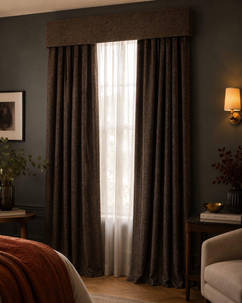 Lot 2611: A pair of drapes fully lined pencil pleated 115 x 230cm