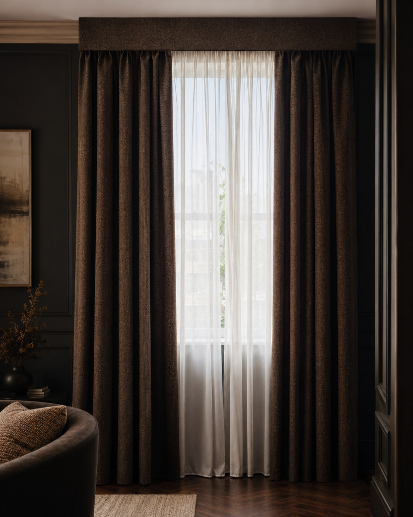 Lot 2613: A pair of drapes fully lined pencil pleated 115 x 230cm