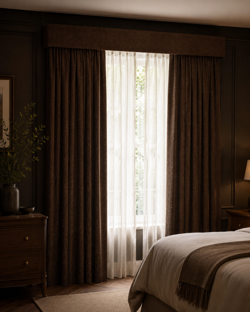 Lot 2631: A pair of fully lined pencil pleat drapes 110 x 190cm