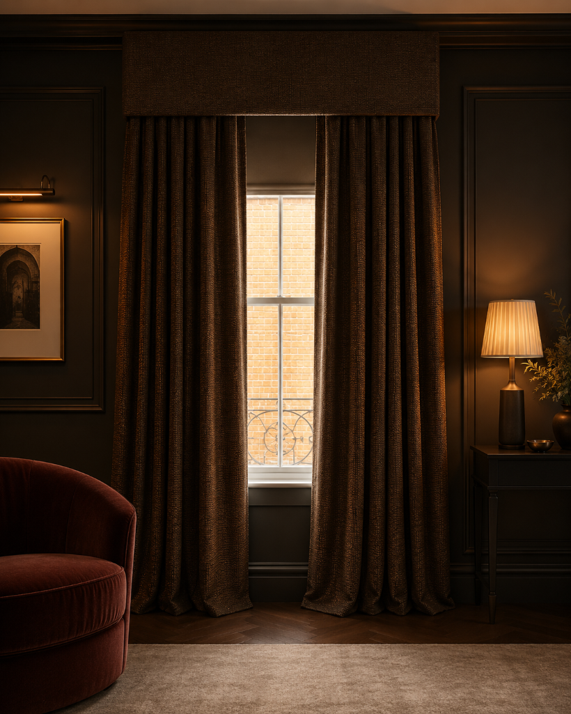 Lot 2645: A pair of fully lined pencil pleat drapes 140 x 190cm