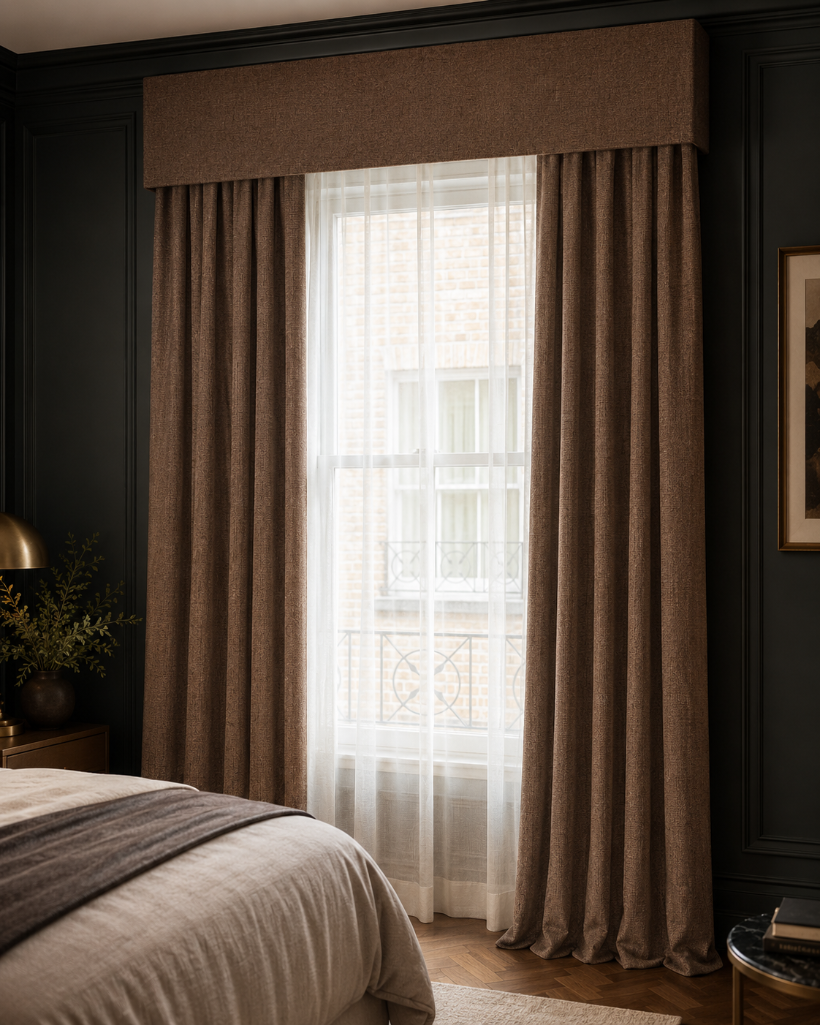 Lot 2671: A pair of fully lines pencil pleat drapes 120 x 240cn