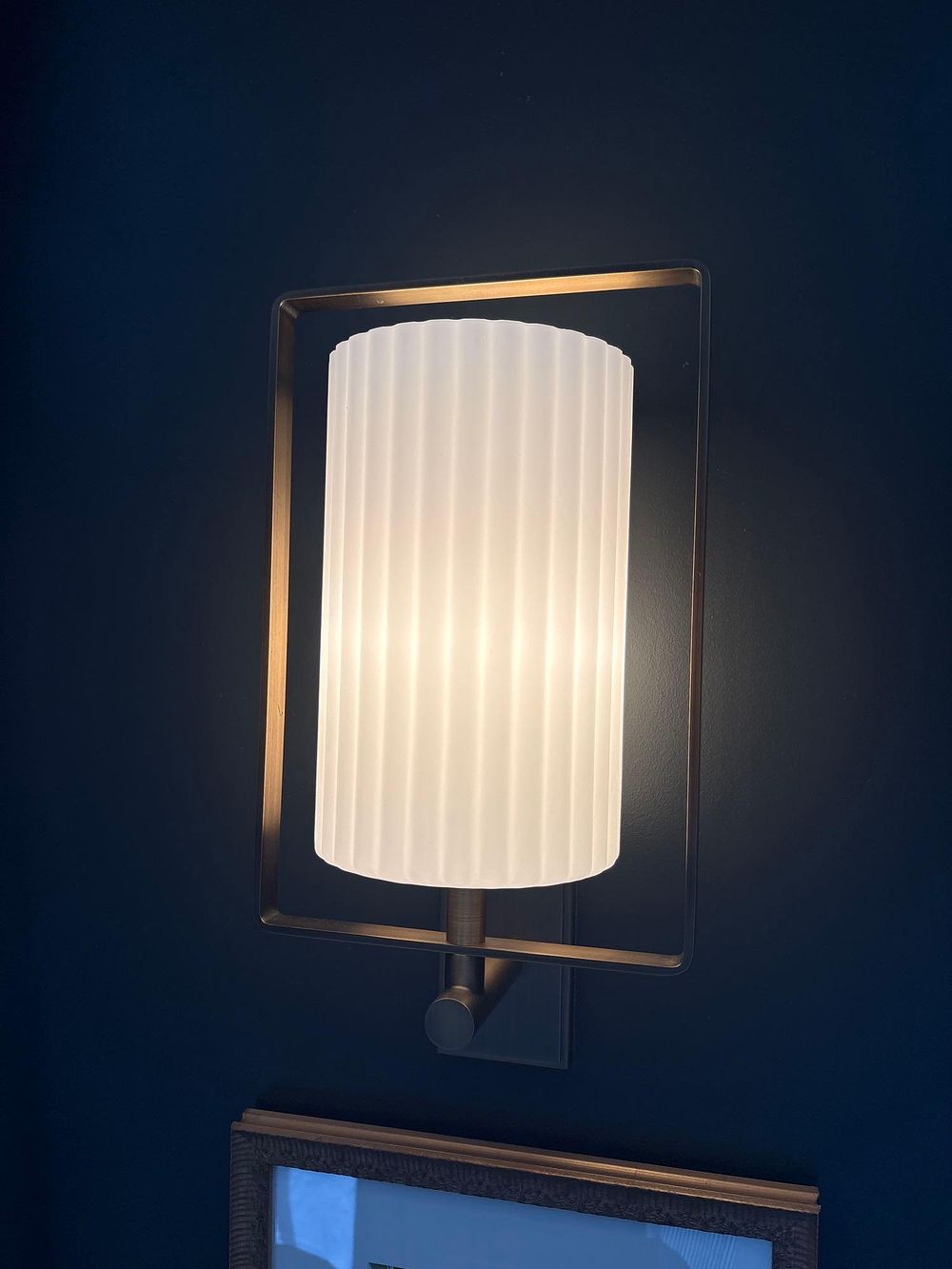 Lot 2962: Chelsom 'Marlow' Wall Light in Golden Bronze & Matt Opal Glass (MA/9/W1) Acquire a touch of true