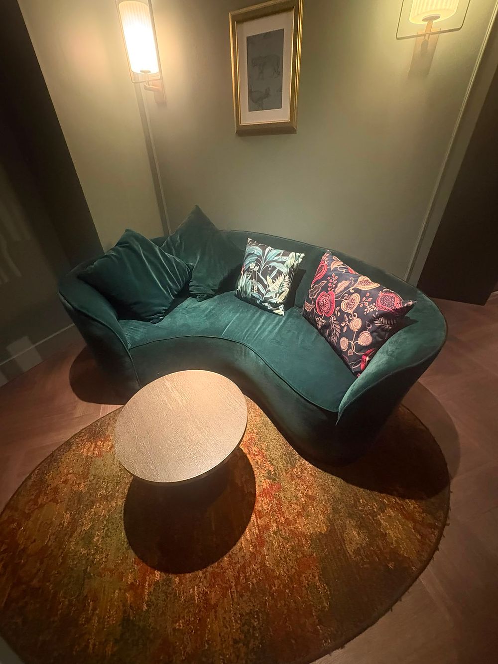 Lot 2991: Curtis UK Luxury Velvet Upholstered Sofa