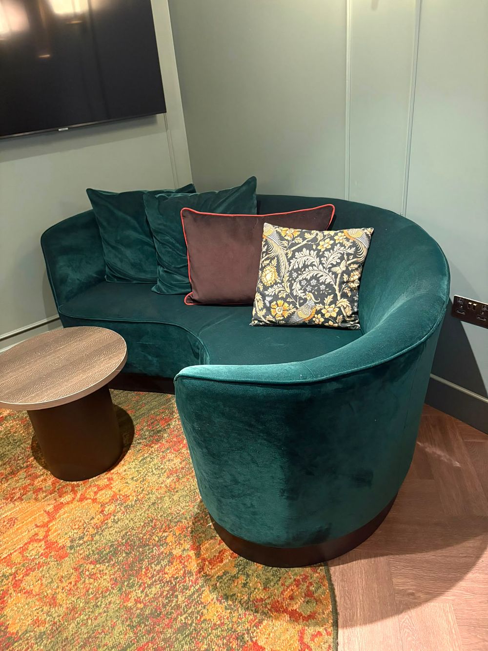 Lot 2994: Curtis UK Luxury Velvet Upholstered Sofa