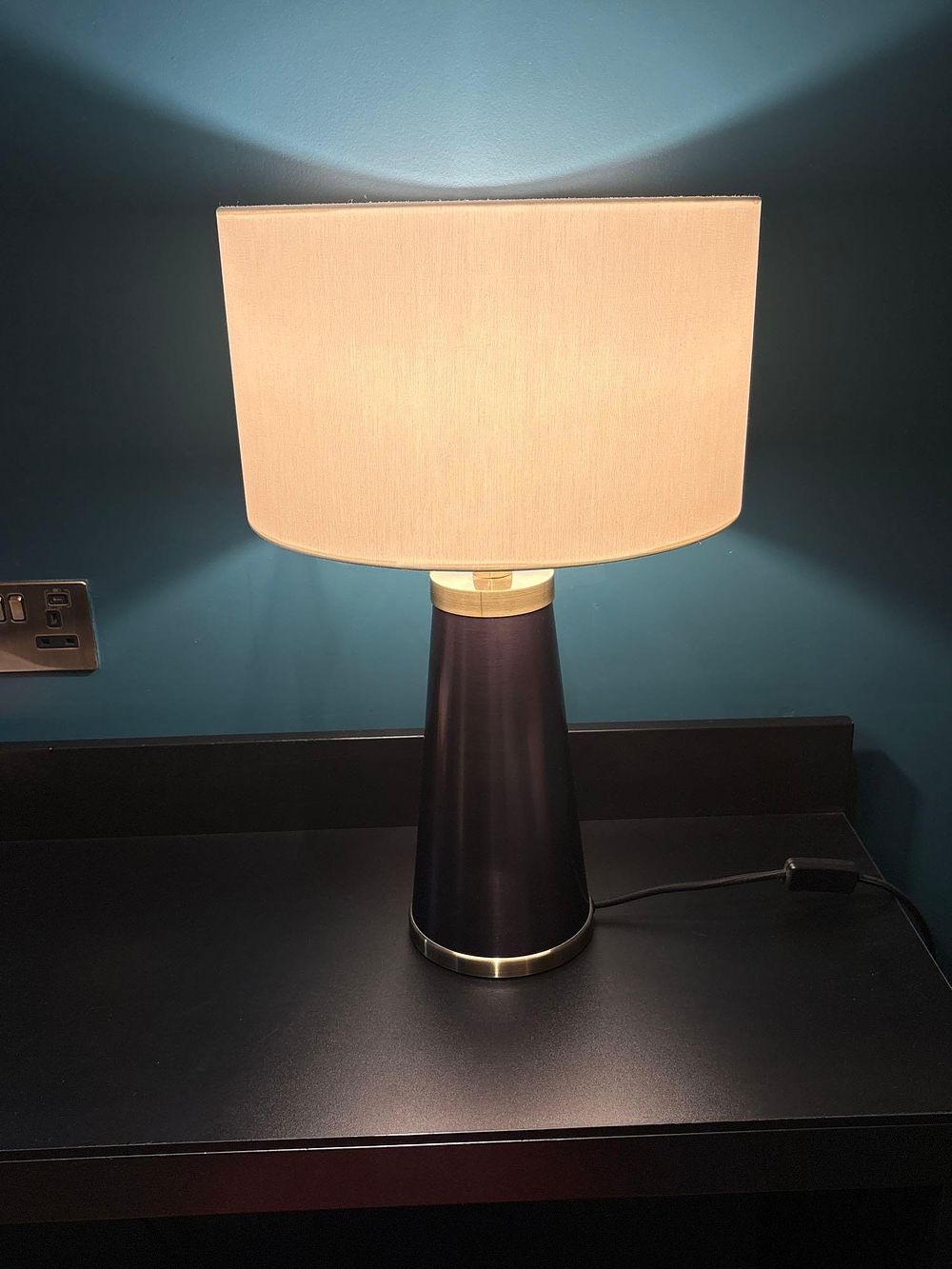 Lot 3344: Chelsom Vogue Conical Table Lamp in Golden Bronze & Black Bronze (VG/37/TL/GB/BB) features a