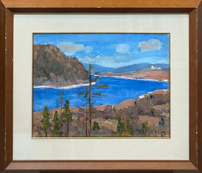 Смирнов Альфред Михайлович (1935-2009). Пейзаж с речкой.1981.