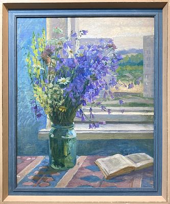 Шестовская Елена Константиновна (1938). Полевые цветы с книгой.