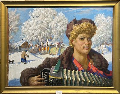 Трунов Николай Алексеевич (1924 - 2009). Гармонист. 1998.