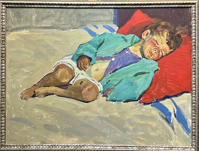 Папикян Альберт Степанович (1926 – 1997). Спящий мальчик. Карен. 1963.