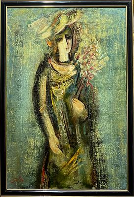 Григорян Юрий Суренович (1946). Девушка с цветами.1994-1996гг.