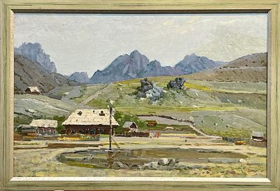 Маслеников Павел Васильевич (1914–1995). У дороги. Горный Алтай.1972.