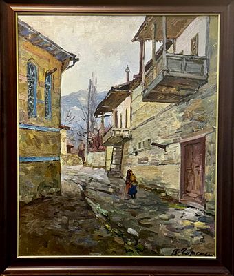 Горский Владимир Ильич (1923-2008). В кавказском ауле. 1945.