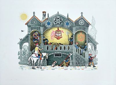 ЛЕВИЦКИЙ Роман Васильевич - &laquo;Сонное королевство&raquo; (&laquo;Спящая красавица&raquo;). Иллюстрация к сборнику 