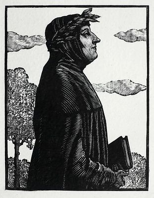 ГОНЧАРОВ Андрей Дмитриевич - &laquo;Франческо Петрарка&raquo; (Иллюстрация к книге &laquo;Сонеты и канцоны&raquo;), 1952 