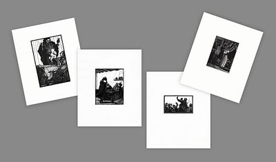 ГОНЧАРОВ Андрей Дмитриевич - Лот из 4-х работ: Фронтиспис к роману Ф. Рабле &laquo;Гаргантюа и 