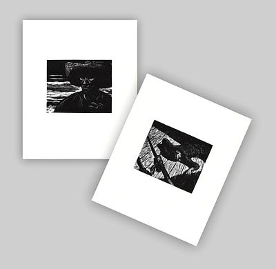 ГОНЧАРОВ Андрей Дмитриевич - Лот из 2-х работ: Обложка к роману Э. Хемингуэя &laquo;Старик и море&raquo; 