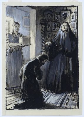 КОНСТАНТИНОВСКИЙ Александр Иосифович - &laquo;Иллюстрация к пьесе А.Н. Островского &laquo;Гроза&raquo;, 1947 г. 