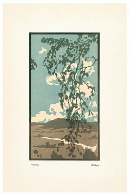 ФАЛИЛЕЕВ Вадим Дмитриевич - «Полдень. 1907». 1923 г. КОЛЛЕКЦИОННАЯ СОХРАННОСТЬ! Бумага, цветная 