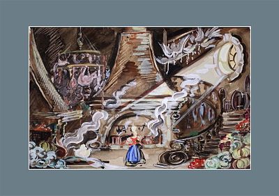 БРУНИ Татьяна Георгиевна - «На кухне гостиницы “Лев и кастрюля”» (эскиз декорации к комической 