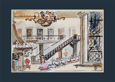 БРУНИ Татьяна Георгиевна - «В гостинице “Лев и кастрюля”» (эскиз декорации к комической опере В.В. 