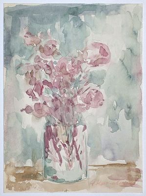 КРОПИВНИЦКИЙ Евгений Леонидович - «Цветы с натуры», 1978 г. КОЛЛЕКЦИОННАЯ СОХРАННОСТЬ! Бумага 