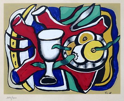 ЛЕЖЕ Фернан - «Натюрморт с яблоками. 1948». Печать – 1986 г. Paris. 162 / 300. РАБОТА МУЗЕЙНОГО 