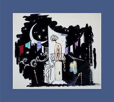 БРУНИ Татьяна Георгиевна - «Арлекинада». Эскиз заглавной декорации к балету Р. Дриго «Арлекинада». 