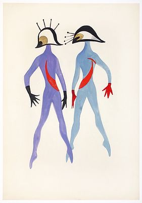 БРУНИ Татьяна Георгиевна - &laquo;Улыбка&raquo; (Эскиз парного костюма к одноактному балету на музыку И.Ф. 