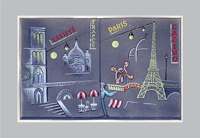 КОРШИКОВА Валентина Георгиевна - Эскиз занавеса к спектаклю по пьесе Э. Лябиша &laquo;Виноват лишь 