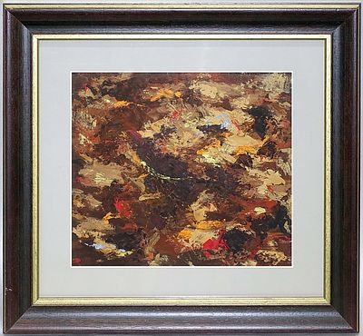 ПОТАПОВА Ольга Ананьевна - &laquo;Беспредметная композиция&raquo;, 1960 г. РАБОТА МУЗЕЙНОГО УРОВНЯ! БОЛЬШАЯ 