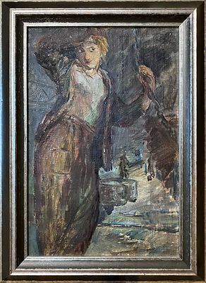 ОБОРИН Пётр Артемьевич - &laquo;Советская девушка на производстве&raquo;, н.1940-х гг. РАБОТА МУЗЕЙНОГО 