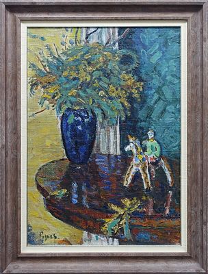 РУДНЕВ Лев Владимирович - &laquo;Натюрморт с дымковской игрушкой&raquo;, 1954 г. РАБОТА МУЗЕЙНОГО УРОВНЯ! 