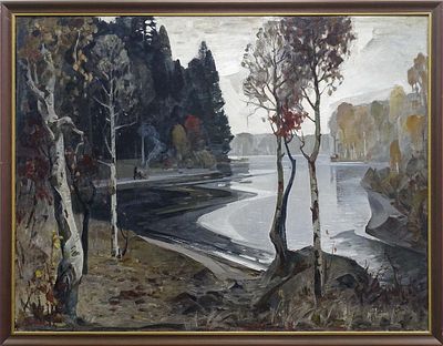 РЕПИН Александр Иванович - &laquo;Осеннее утро&raquo;, 1975 г. РАБОТА МУЗЕЙНОГО УРОВНЯ! КОЛЛЕКЦИОННАЯ 