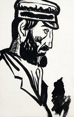 АКСЕЛЬРОД Меер Моисеевич - &laquo;Мужчина с бородой (Тевье)&raquo;. к.1940-х – 1950-е гг. РАБОТА МУЗЕЙНОГО 