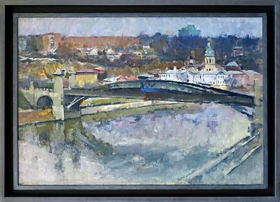 ШОРЧЕВ Акиндин Петрович - &laquo;На Москва-реке. Андреевский мост&raquo;, 1963-1964 гг. РАБОТА МУЗЕЙНОГО 