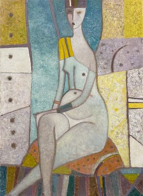 ПАВЛЮКЕВИЧ Михаил Георгиевич - &laquo;Модель 2 / Сидящая&raquo;, 2004 г. РАБОТА МУЗЕЙНОГО УРОВНЯ! 