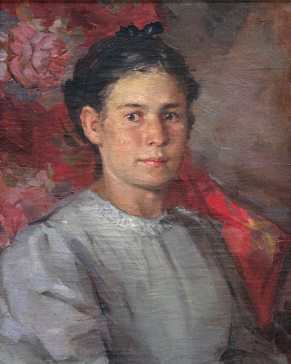 ЧЕБАКОВ Никита Никанорович - &laquo;Портрет жены&raquo;. 1950 г. РАБОТА МУЗЕЙНОГО УРОВНЯ! Хорошая сохранность 