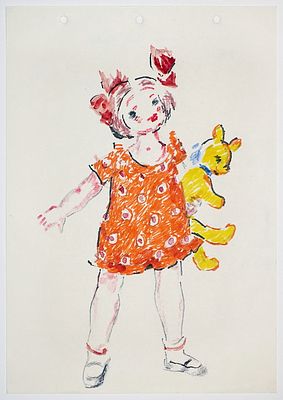 БРУНИ Татьяна Георгиевна - &laquo;Девочка с мишкой Teddi&raquo;, к.1980-х – 1990-е гг. КОЛЛЕКЦИОННАЯ 